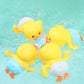 Baby Bath Toys Water Chain Clockwork Bathing Cute Swimming Yellow Duck Toy Toddler Pool Beach Classic Toy For Kids Water Playing