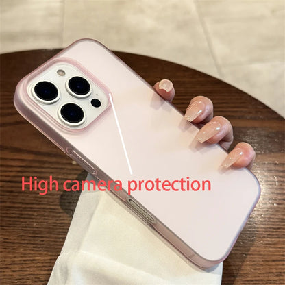 Soft Matte Candy Transparent Phone Case For iPhone 18 17 16 15 14 Pro Max Plus 13 12 11 XR XsMaxShockproof Silicone Bumper Cover