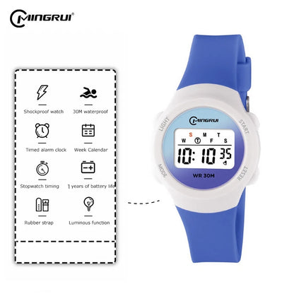 Kids Sport Watches Alarm Stopwatch Children Digital Watch For Boys Girls 30M Waterproof Pink Student Electronic Wristwatch