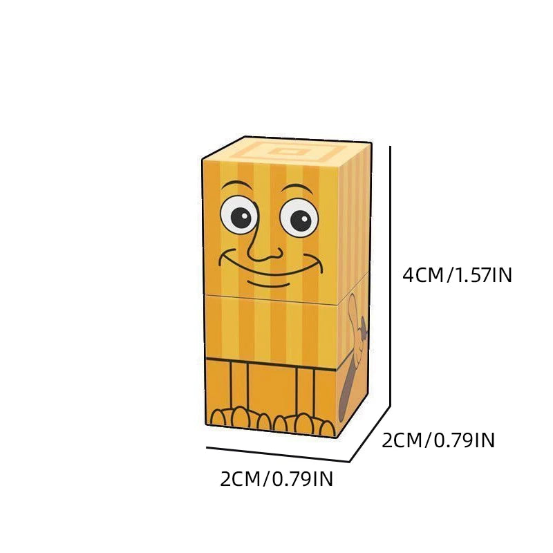 Tung Sahur Magnetic Building Blocks, Children's Toy Building Block Set, DIY Assembly Building Blocks, Desktop Construction