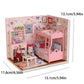 DIY Miniature Dollhouse Kit Assemble Puzzle 3D Wooden House Room Craft With Furniture LED Lights For Friends Birthday Gift Toys