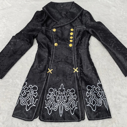 Anime Nier Automata Cosplay 9S Yorha 2B Cosplay Suit Male Women Outfit Wig Disguise Costume Plus Size Fancy Party Black Dress