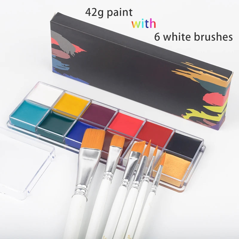 12/20 Colors Face Body Painting Fake Blood ,Halloween Professional Special Effects Makeup Kit with Wound Modeling Scar Wax