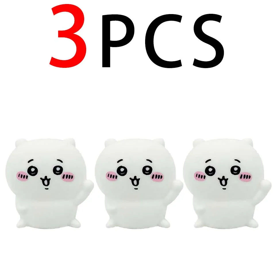 Cute Chikawa Kawaii Bedroom Desktop Decoration Hachiware Usagi Cartoon Vinyl Doll Night Light Luminous Toy Surprise Girl Gifts