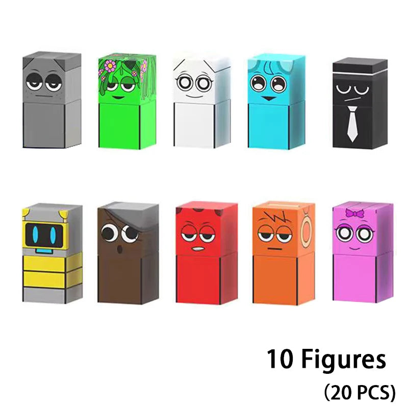 Magnetic Building Block Sprunki Magnet Cube Mine World Kid Gift Set for Boy Girl Children Age 3+ DIY Model STEM Sensory MusicToy