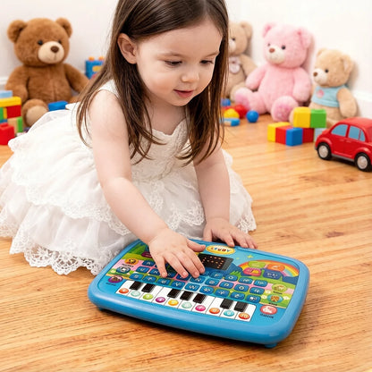 New Mini Simulation Laptop Early Learning Machine With LED Display Musical Kids Educational Toy Available In Purple And Blue Siz