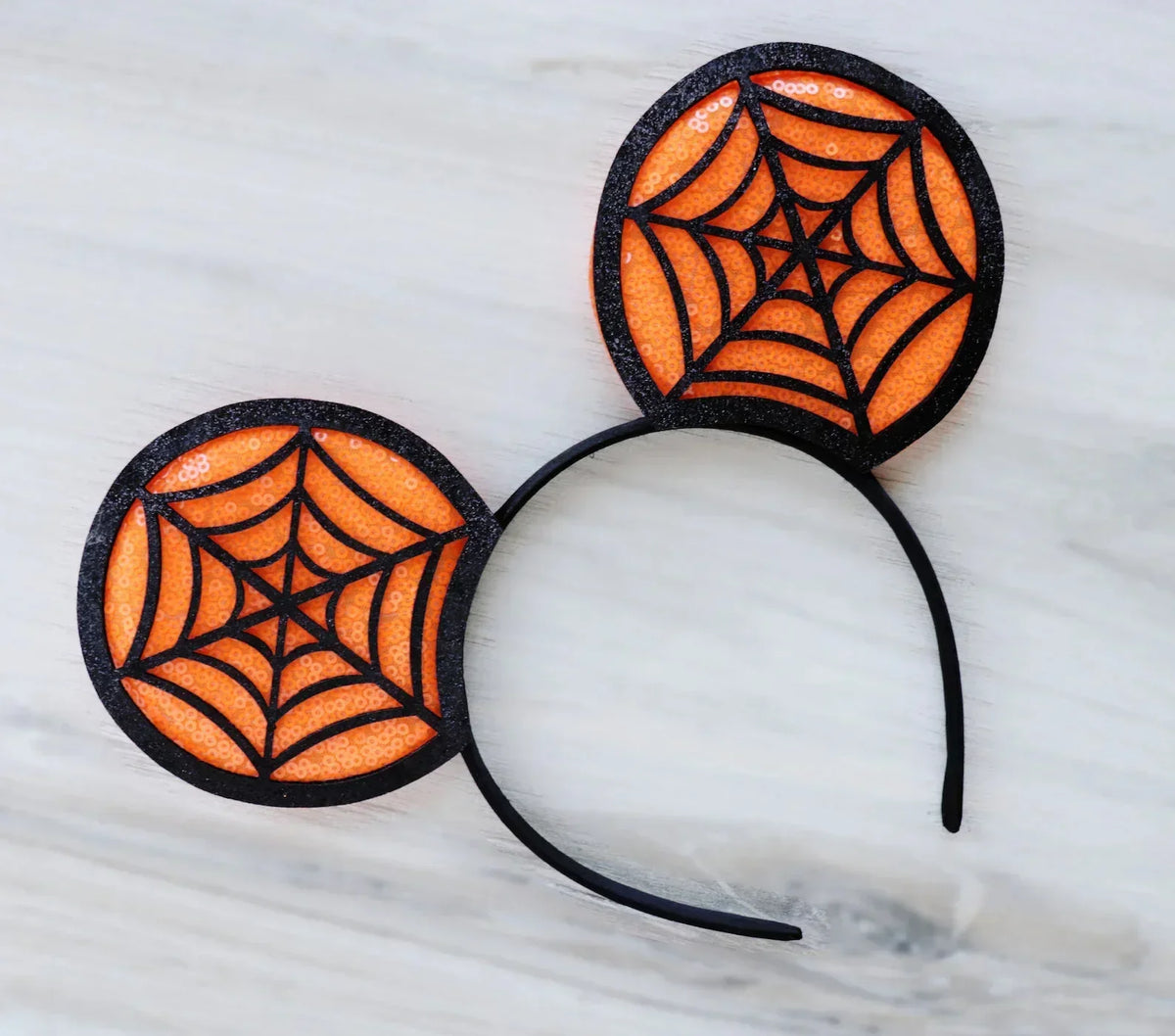 Disney leather Bat Bows Mickey Mouse Ear Headband for Adults Halloween Headwear Women Girls Cosplay Ghost Party Hair Accessories