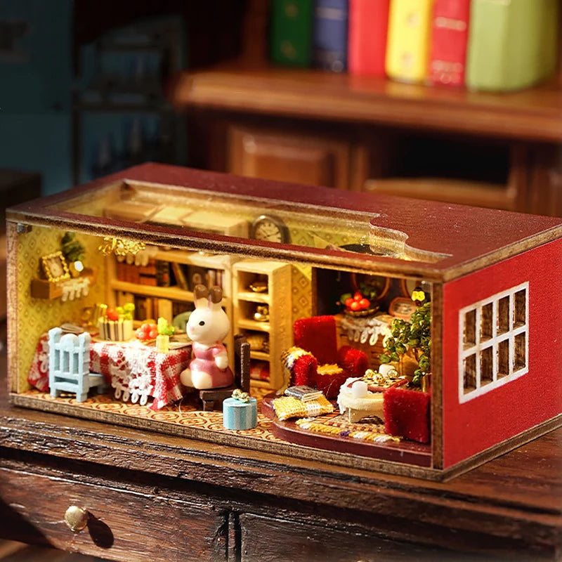Doll House Miniature 3D Puzzle Toys Wooden Dollhouse Handmade Assembly Models For Teenagers Birthday Gifts Home Decoration