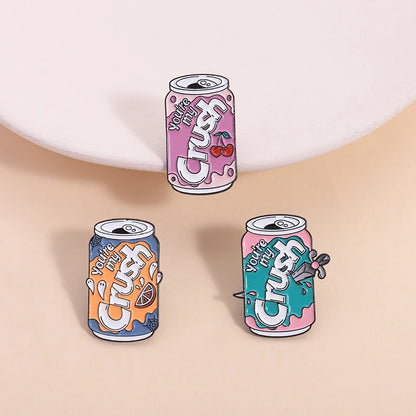 Cartoon Happiness Potion Enamel Pin Matcha Girlie Ghost Coffee Halloween Drink Crush Soda Juice Brooch Lapel Badge Jewelry Gifts