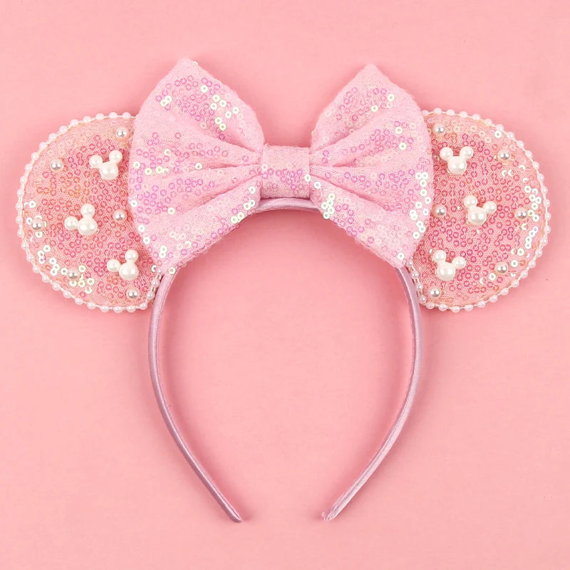 New Trendy Mouse Ears Headband 3.3"Velvet For Girls Soft Bow Hairband Halloween Festival Party Trip DIY Hair Accessories Gifts