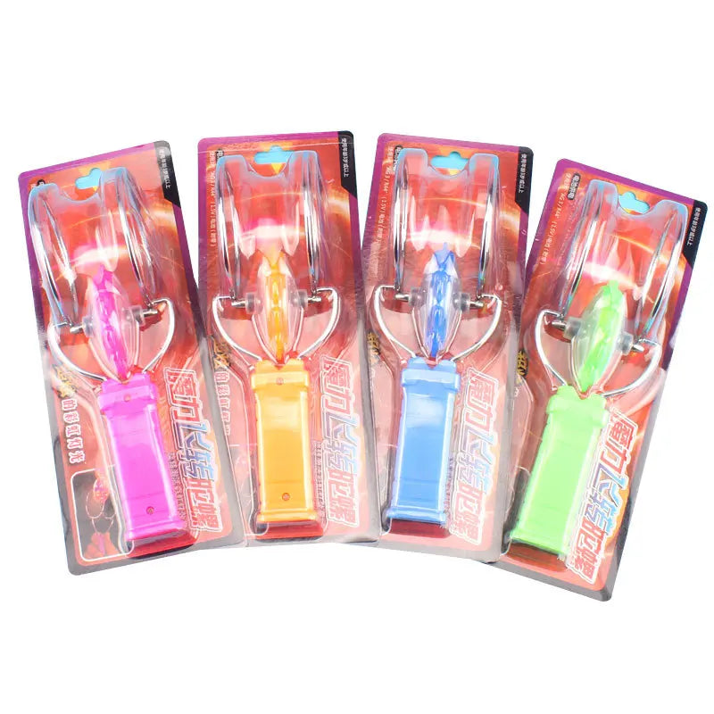 Led Magic Magnetic Orbit Spinning Top Toy Creative Hand Cranked Color Luminous Spinning Toys For Children Gifts