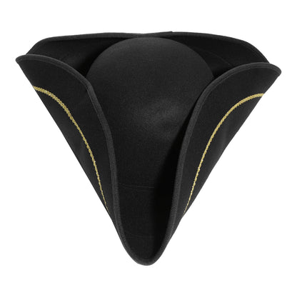 Black Brown Pirate Hat Caribbeans Tricorn Pirate Hat Halloween Cosplay Captain Hat Cap Jacks Sparrows Hat Masquerade Headgear