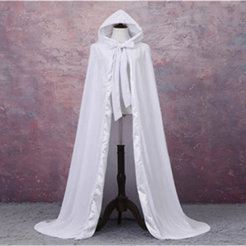 Adult Child Velvet Hooded Cape New Adult Halloween Hooded Cloak Velvet Witches Princess Black Red Velvet Hooded