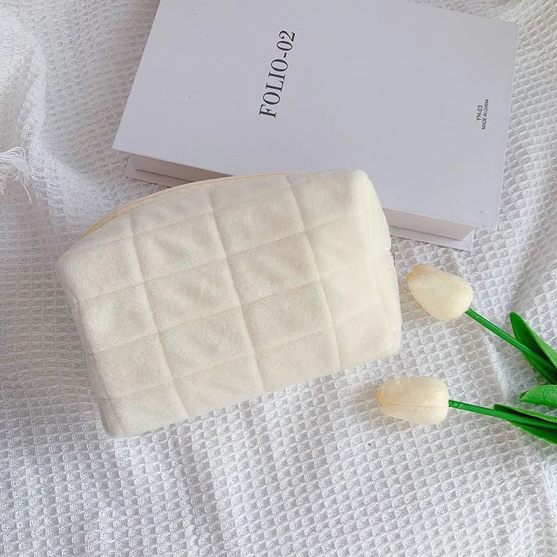 Kawaii Pencil Case Creative Pillow Bag Large Capacity Short fluff Bag for Girls School Supplies Stationery Box Cosmetic Bag