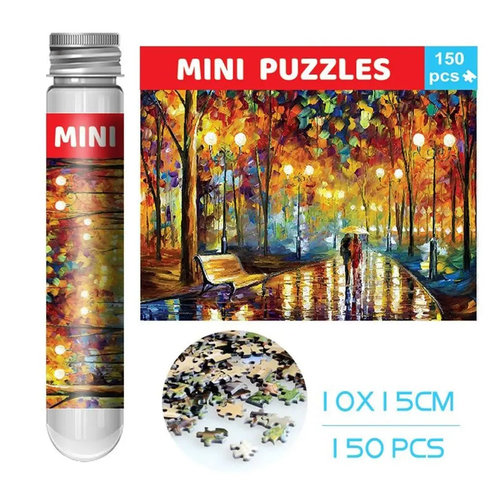 150PCS/Set Oil Painting Jigsaw Puzzles Mini Test Tube Oil Painting Jigsaw Gifts Family Educational Toys Adult Children