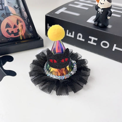European Style Halloween Hair Clips Creative Pumpkin Ghost Bat Barrettes Themed Party Accessories Unisex