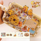 Cute Capybara Pencil Case with Lock - Aesthetic Kawaii Canvas Pouch, Clear School Supplies Organizer with Compartments, Includes