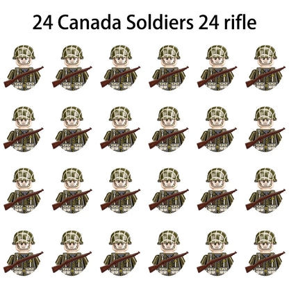 40/set World War II military building blocks National army soldier Character weapon assembly building block Children's toy gifts