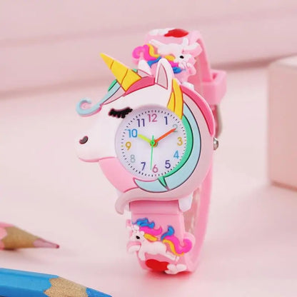 New Rainbow Cloud Printed Silicone Band Children's Watch Girl Cute Cartoon Quartz Watch Kids Watches Boys Girl Watche