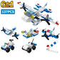 6in1 Police Sports Car Fire Engine Mini Loader Truck Plane Classic City Model Building Blocks Set Bricks Toy Gift for Kids