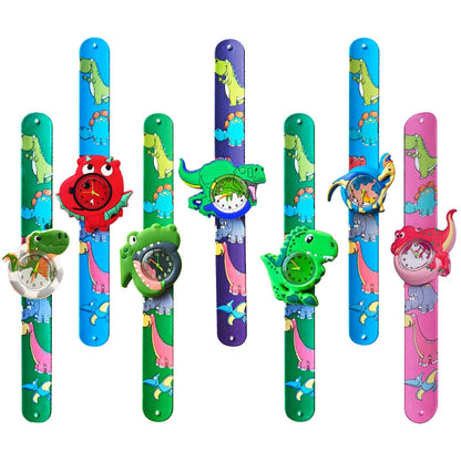 Cartoon Printed Strap Children's Watch Colorful Silicone Baby Birthday Gift Kids Study Time Toy Girls Boys Watch Clock Bracelet