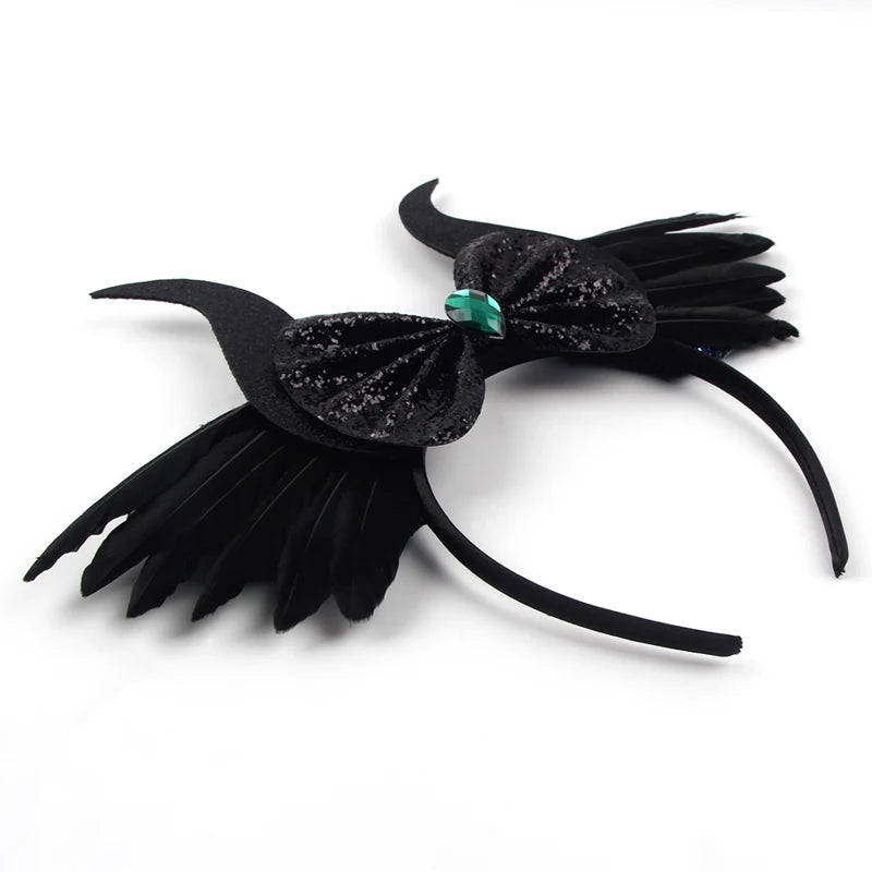 2026 Latest Halloween Cobweb Ears Headband Women Festival DIY Mouse Hairband Kids Party Villains Cosplay DIY Hair Accessories