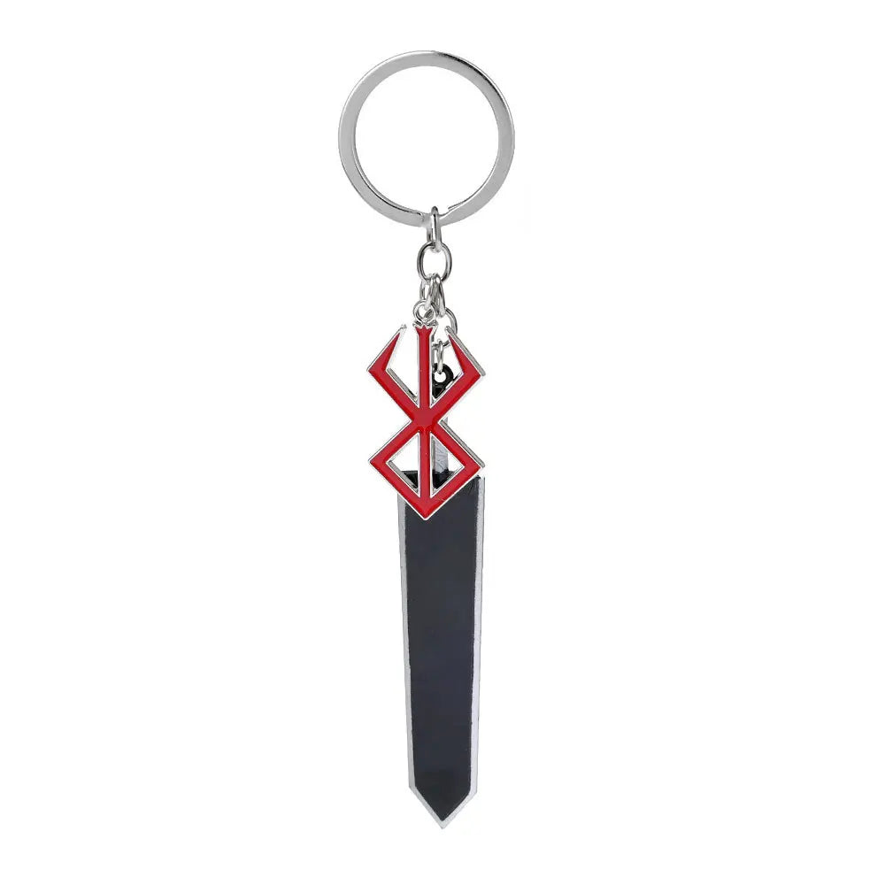 Anime Game Berserk Sword Keychain Cool Dragonslayer Key Ring Bag Backpack Jewelry Decoration for Men Fans Gifts