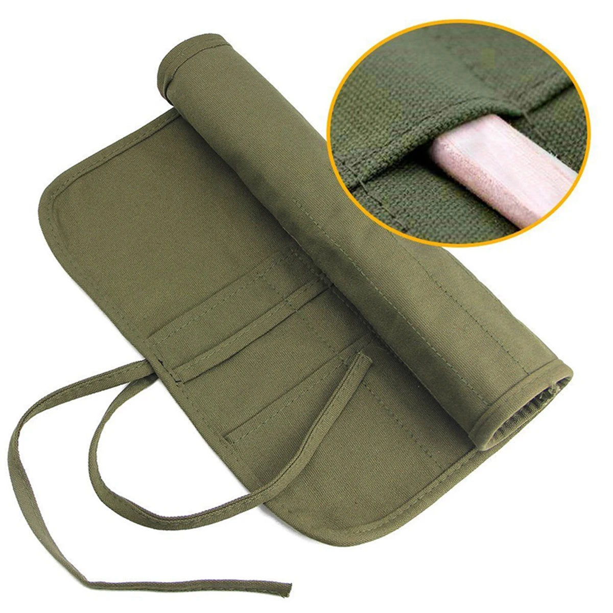 Painting Brushes Canvas Storage Bag, 22 Slots Watercolour and Gouache Brushes Calligraphy Brushes Storage Bag, Roll up Pen Bag