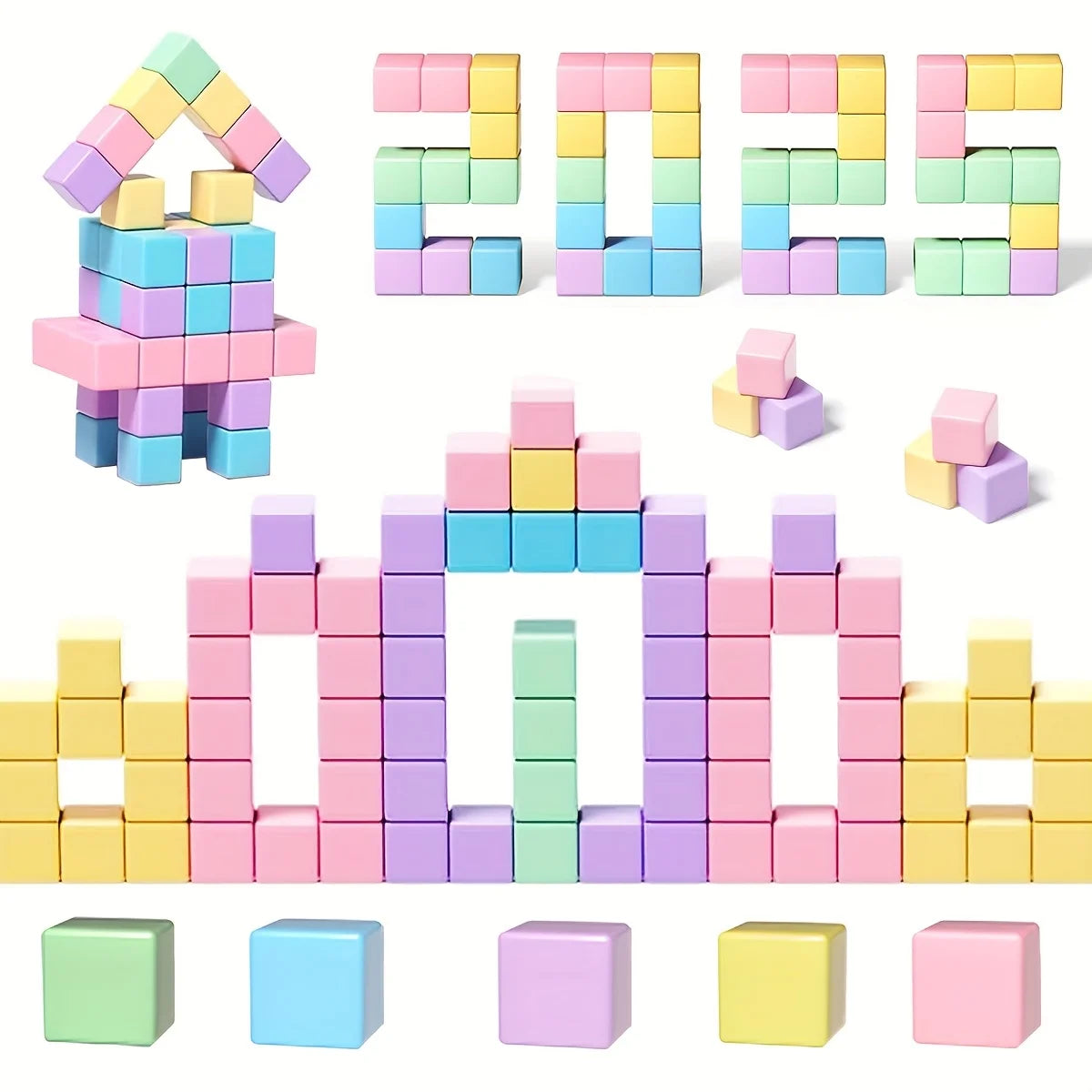 Magnetic Blocks for Kids, Big Size Magnetic Cube Sensory Gift, Preschool Educational Building Blocks Set, Perfect Holiday Gifts