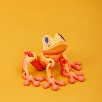 3D Printing Simulation Tree Frog Joint Movable Frog Ornaments Kitchen Home Decoration Office Animal Desk Toy Refrigerator Magnet