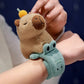 25X10cm Cute Funny Capybara Toy Slap Snap Wrap Wristband Lovely Cartoon Animal Bracelet Kawaii Plush Doll Wristband Gifts