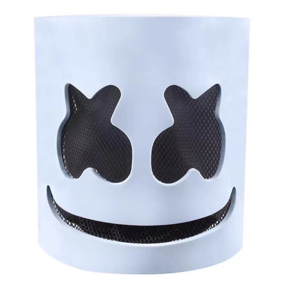 Halloween LED DJ Mask Lifelike Marshmello Mask Breathable Helmet Mask Durable Carnival Festival Halloween Party Props Cosplay