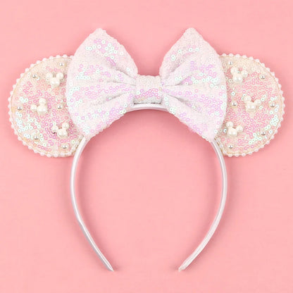 New Trendy Mouse Ears Headband 3.3"Velvet For Girls Soft Bow Hairband Halloween Festival Party Trip DIY Hair Accessories Gifts