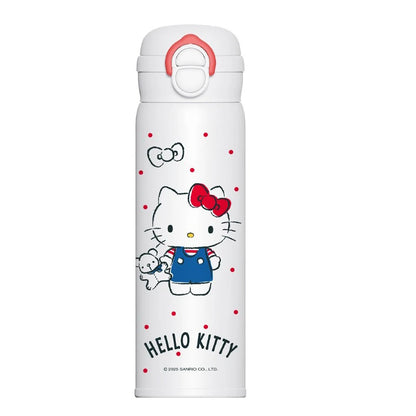 X&W Sanrio 500mL Vacuum Cup Insulated Coffee Mug Kuromi Thermos Cup 316 Stainless Steel Double Drinking Straw Cup Water Bottles