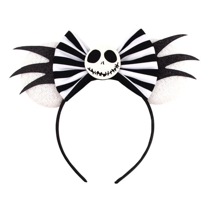2024 Halloween Mouse Ears Headband Sequins Bow Hairband For Women Featival Party DIY Hair Accessories Boutique