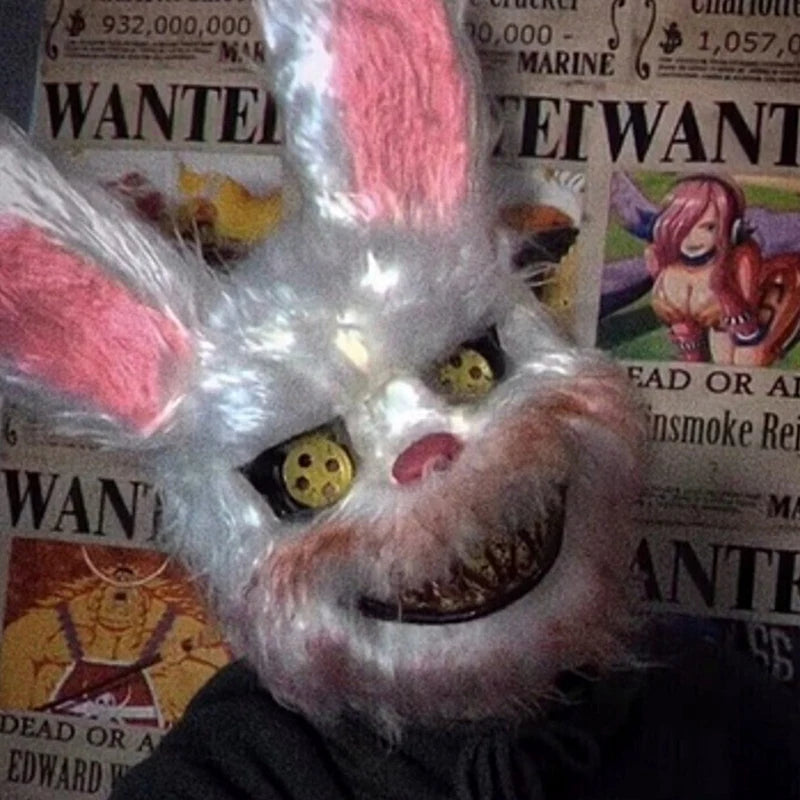 Halloween Cosplay Face Mask Fancy Party Stage Make-up Scary Bear Rabbit Cartoon Head Cover Carnival Costume Prop Masquerade Mask