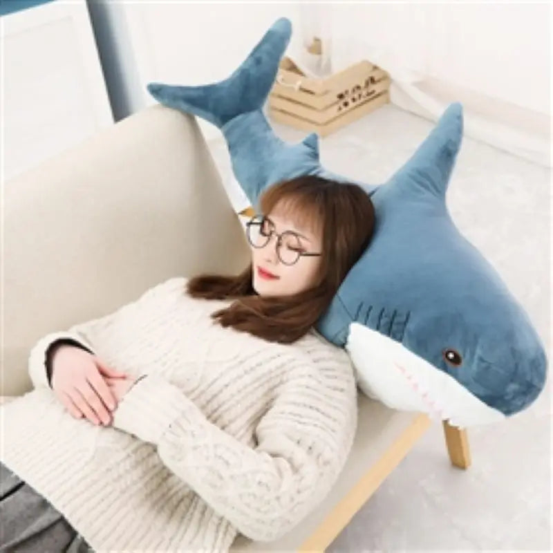 Shark Soft Stuffed Toys Sea Animal Accompany Pillow Plushies Animal Doll For Children Boys Gifts Birthday Party Decor