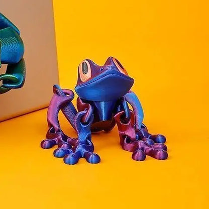 3D Printing Simulation Tree Frog Joint Movable Frog Ornaments Kitchen Home Decoration Office Animal Desk Toy Refrigerator Magnet