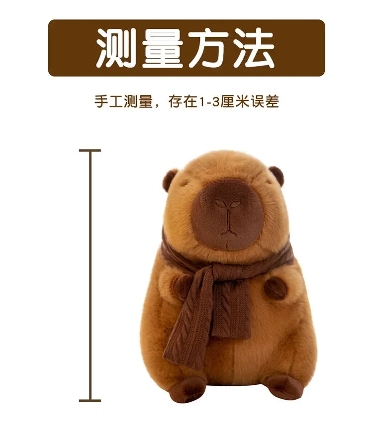 25-30CM Hot Plush Stuffed Doll Cute Scarf Pufferfish Plush Kawaii Animal Toy Children's Birthday Gift Capybara Doll Kids Toys