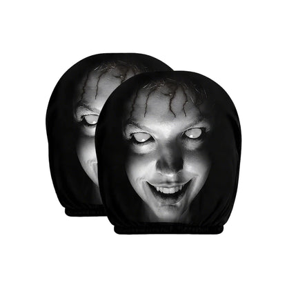 Aoifn Ghost Face Car Headrest Covers, Universal Halloween Horror Theme Headrest Covers, Scary Funny Car Interior Accessories