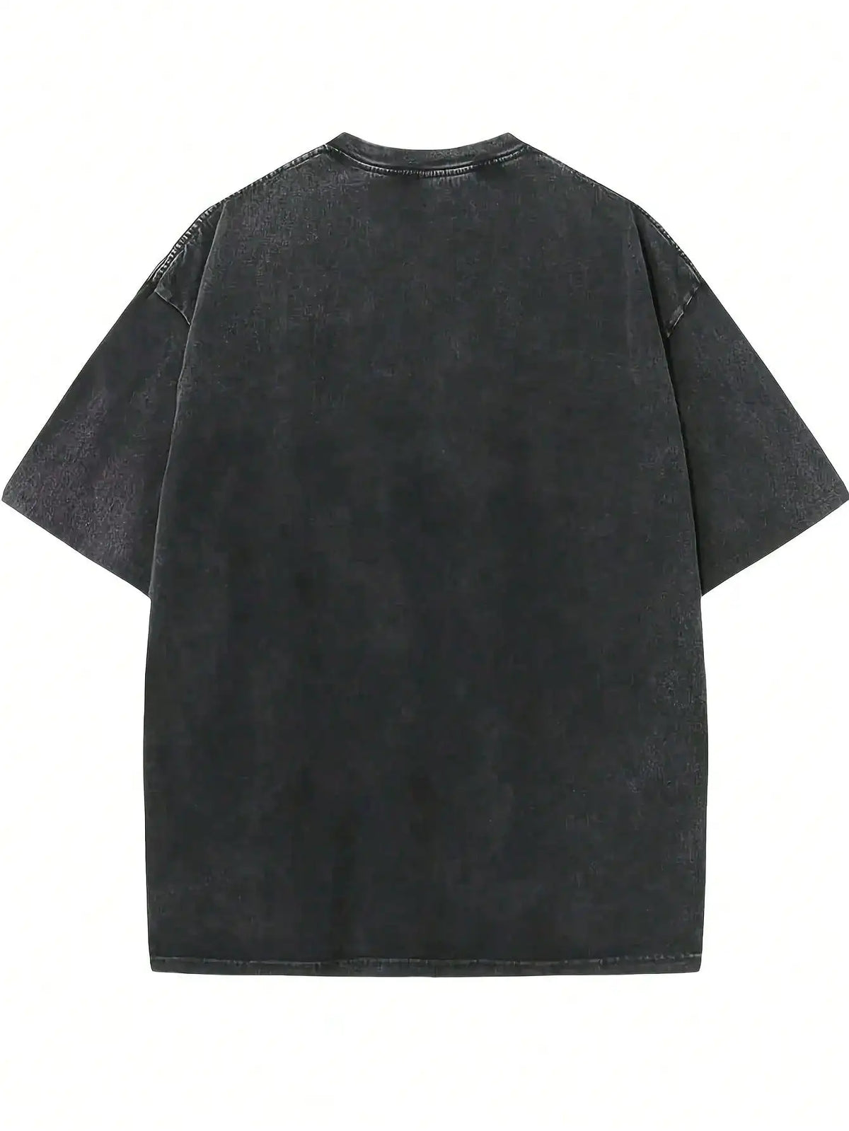 Men's Gothic Heavyweight Cotton T-Shirt - Drop Shoulder Oversized Streetwear Tee with Dark Angel Graphic