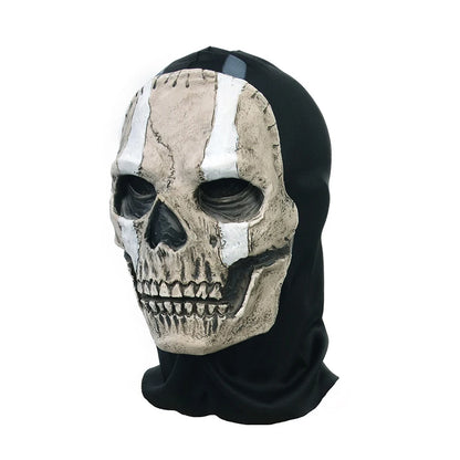 Halloween Horror Ghost Skull Latex Mask Games Unisex Character Headgear Helmet Cosplay Perform Dance Dress Up Masquerade Props