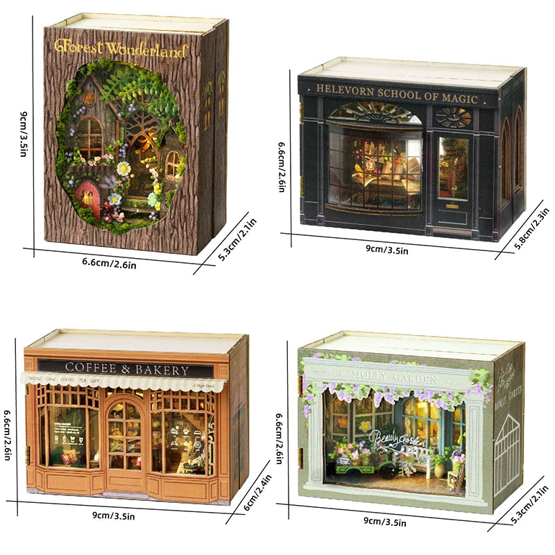 DIY Miniature Doll House 3D Puzzle Small House Assembly Building Model Kit Toys Home With Furniture Lighting Wooden Crafts Gifts