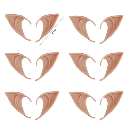 Halloween Elf Ears Latex Simulation Ears Props Fairy Angel Cosplay Mask Halloween Costume Accessories Mascaras Halloween Party