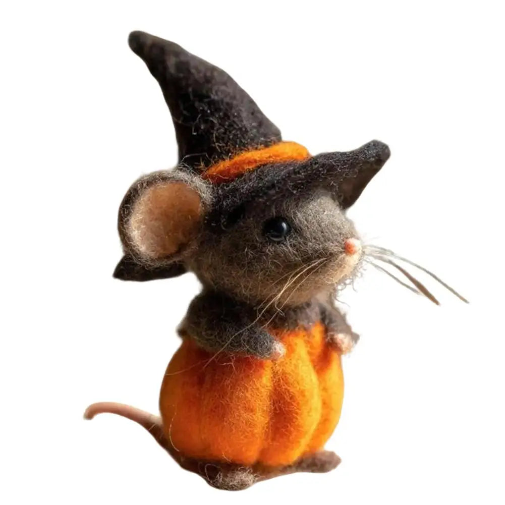 Wool Felt Pocket Handmade Diy Material Finished Product Set Halloween Cute Ghost Pumpkin Mouse Felt Finished Product