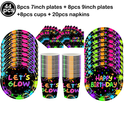 6 12 24 30 Pcs Neon Party Supplies Neon Formal Hats Glow In The UV Light Party Fluorescent Hat UV Light Party Decorations Adults