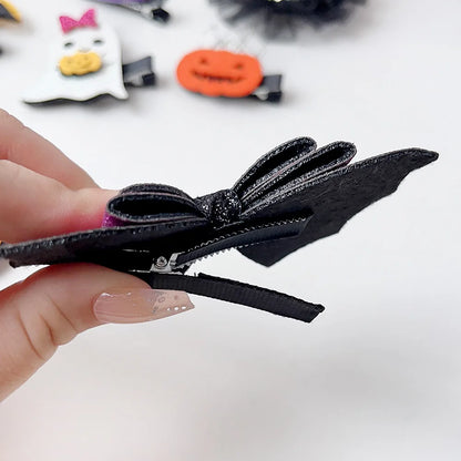 European Style Halloween Hair Clips Creative Pumpkin Ghost Bat Barrettes Themed Party Accessories Unisex