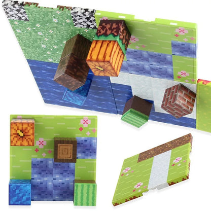 Magnetic Base Plate Variety Baseplates Match Mine World Magnetic Building Blocks Toys for Boys and Girls 3+ DIY Children Toy