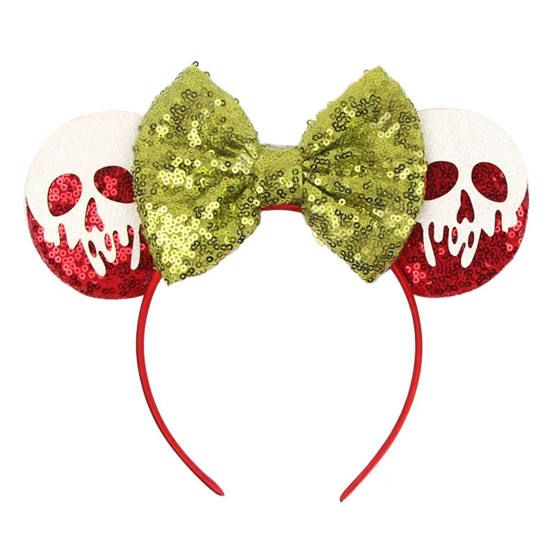 2024 Halloween Mouse Ears Headband Sequins Bow Hairband For Women Featival Party DIY Hair Accessories Boutique