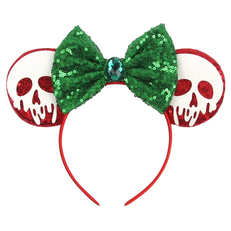 2024 Halloween Mouse Ears Headband Sequins Bow Hairband For Women Featival Party DIY Hair Accessories Boutique